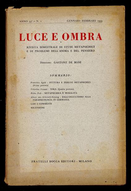 Luce e ombra 1953 n.1 - copertina