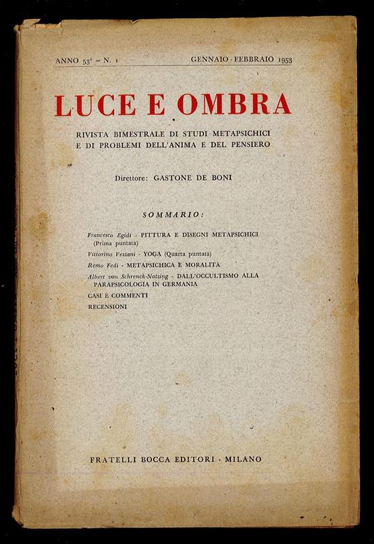 Luce e ombra 1953 n.1 - copertina