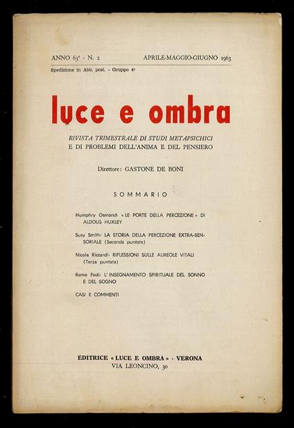 Luce e ombra 1963 n.2 - copertina