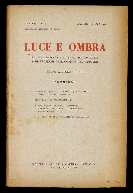 Luce e ombra 1962 n.3 - copertina