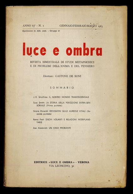 Luce e ombra 1963 n.1 - copertina