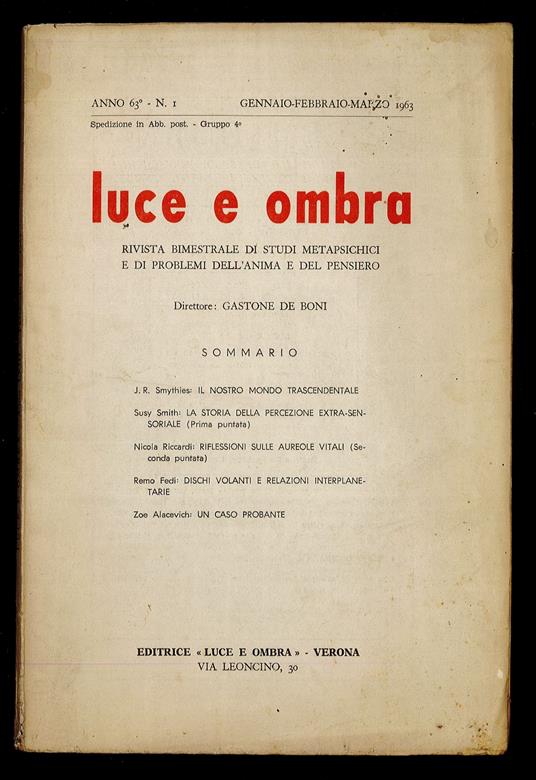 Luce e ombra 1963 n.1 - copertina