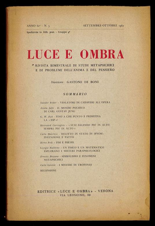 Luce e ombra 1962 n.5 - copertina