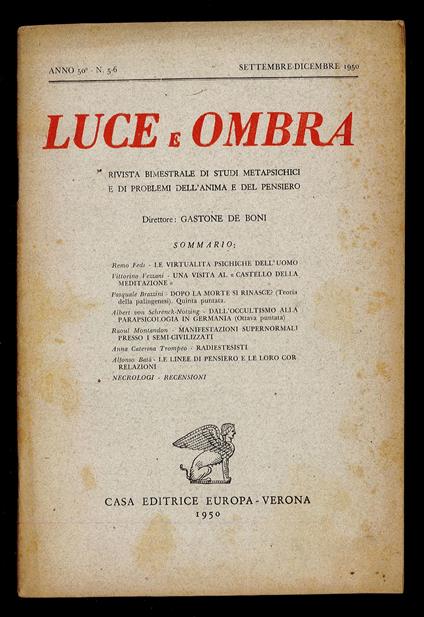 Luce e ombra 1950 n.5-6 - copertina