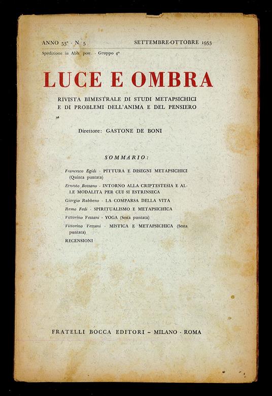 Luce e ombra 1953 n.5 - copertina