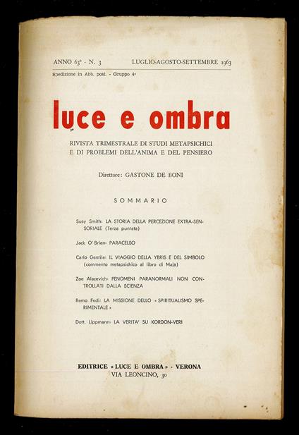 Luce e ombra 1963 n.3 - copertina