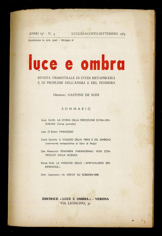 Luce e ombra 1963 n.3 - copertina