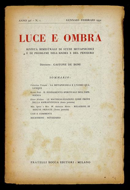 Luce e ombra 1952 n.1 - copertina