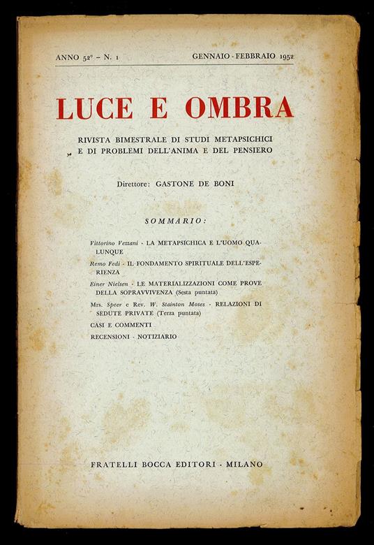 Luce e ombra 1952 n.1 - copertina