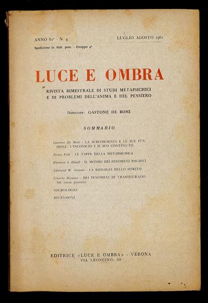 Luce e ombra 1961 n.4 - copertina