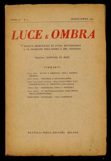 Luce e ombra 1951 n.2 - copertina
