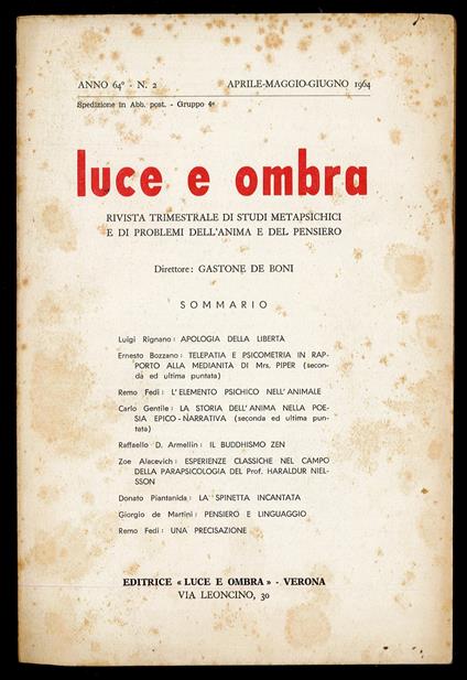 Luce e ombra 1964 n.2 - copertina