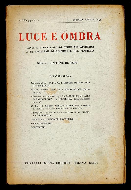 Luce e ombra 1953 n.2 - copertina
