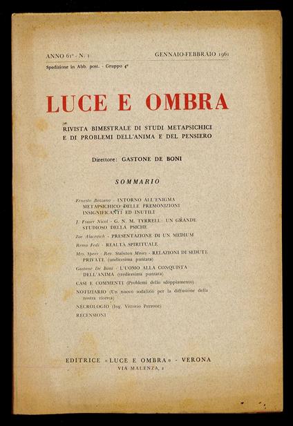Luce e ombra 1961 n.1 - copertina