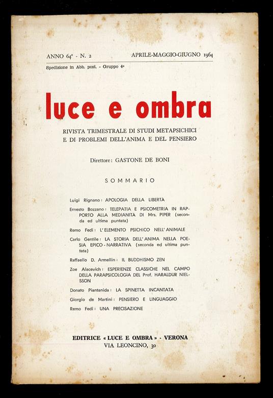 Luce e ombra1964 n.2 - copertina