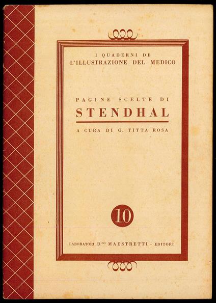 Pagine scelte di Stendhal - copertina