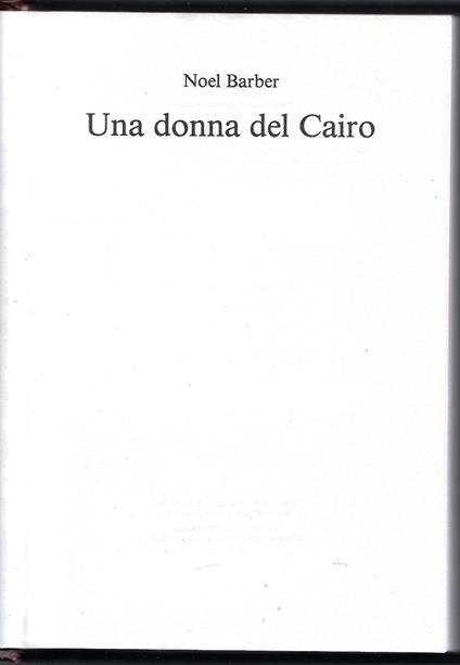 Una donna del Cairo - Noël Barber - copertina