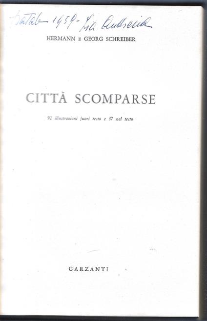 Città scomparse - Hermann Schreiber - copertina