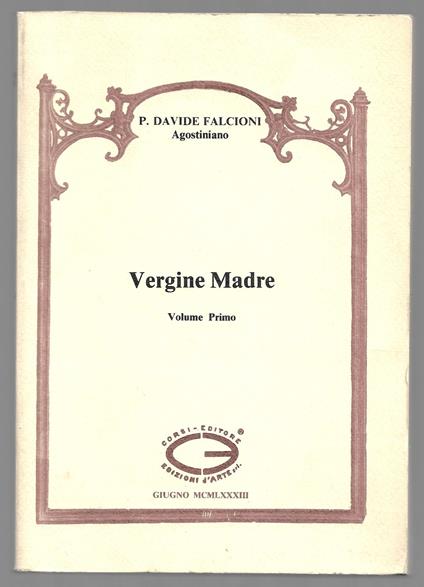 Vergine Madre - Volume primo - copertina