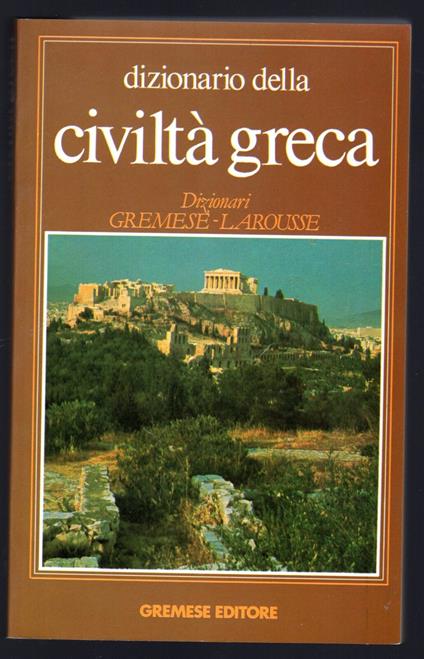 Dizionario della civiltà greca - copertina