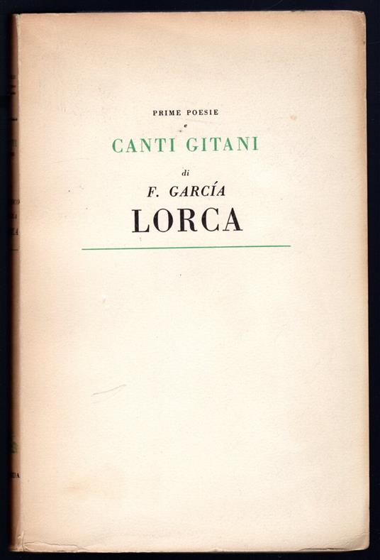 Canti Gitani e prime poesie - copertina