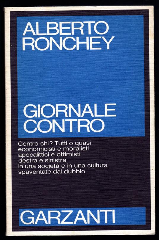 Giornale contro - Alberto Ronchey - copertina
