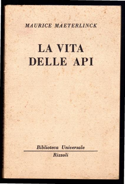 La vita delle api - Maurice Maeterlinck - copertina