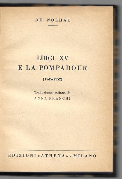 Luigi XV e la Pompadour - copertina