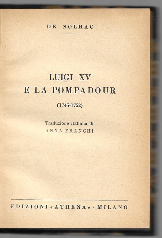 Luigi XV e la Pompadour - copertina