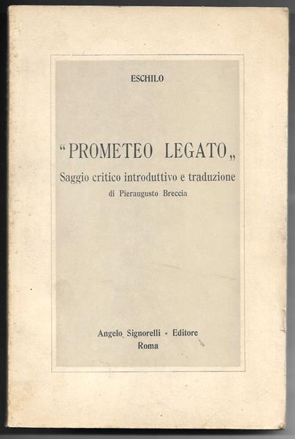 Prometeo legato - copertina