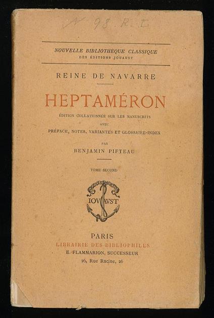 Heptameron - Tomo II - copertina