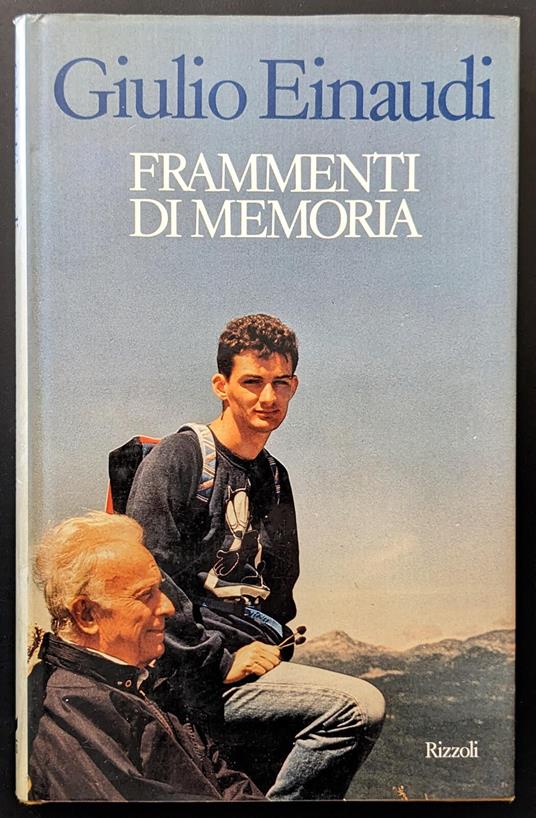 Frammenti di memoria - Giulio Einaudi - copertina