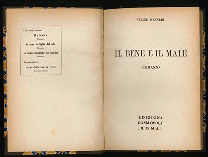 Il bene e il male - copertina