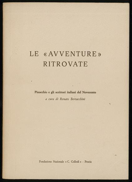 Le avventure ritrovate - Renato Bertacchini - copertina