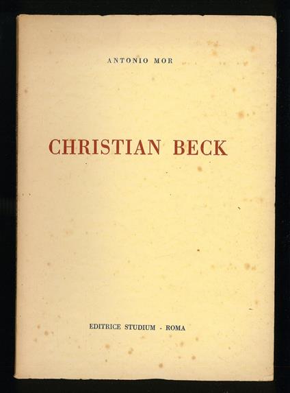 Christian Beck - Antonio Mor - copertina
