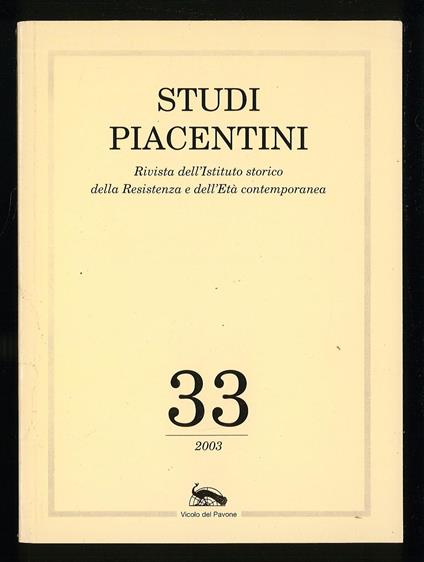 Studi piacentini - Autori Vari - copertina