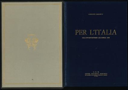 Per l'Italia - Giuseppe Carlucci - copertina