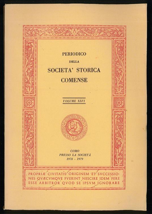Periodico della Società storica comense - XLVI - copertina