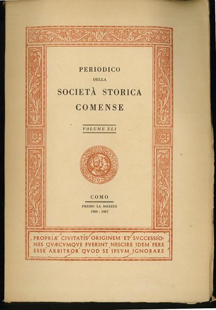 Periodico della Società storica comense - XLI - copertina