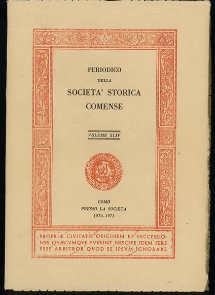 Periodico della Società storica comense - XLIV - copertina