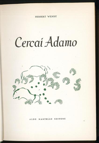 Cercai Adamo - Herbert Wendt - copertina