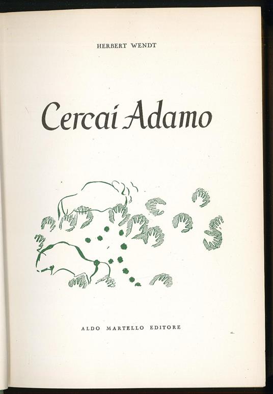 Cercai Adamo - Herbert Wendt - copertina