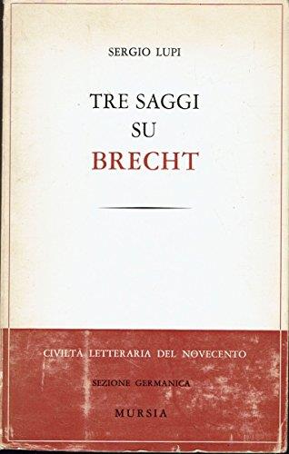 Tre saggi su Brecht - copertina