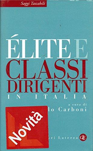 Élite e classi dirigenti in Italia - copertina