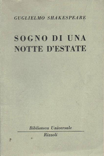 Sogno di una notte d'estate - copertina