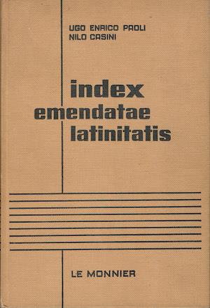 Index emendatae latinitatis - copertina