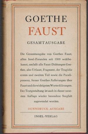Faust Gesamtausgabe - in lingua originale tedeco - copertina