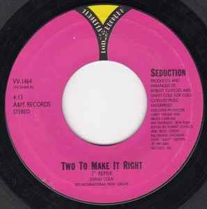 Two To Make It Right - Vinile 7'' di Seduction