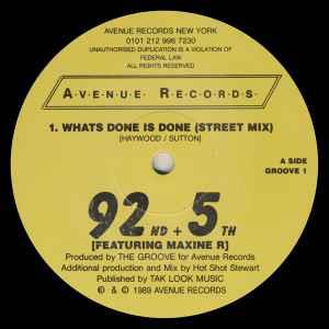 Whats Done Is Done - Vinile LP di 92nd & 5th