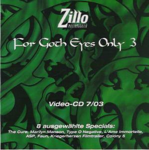 For Goth Eyes Only 3 - CD Audio